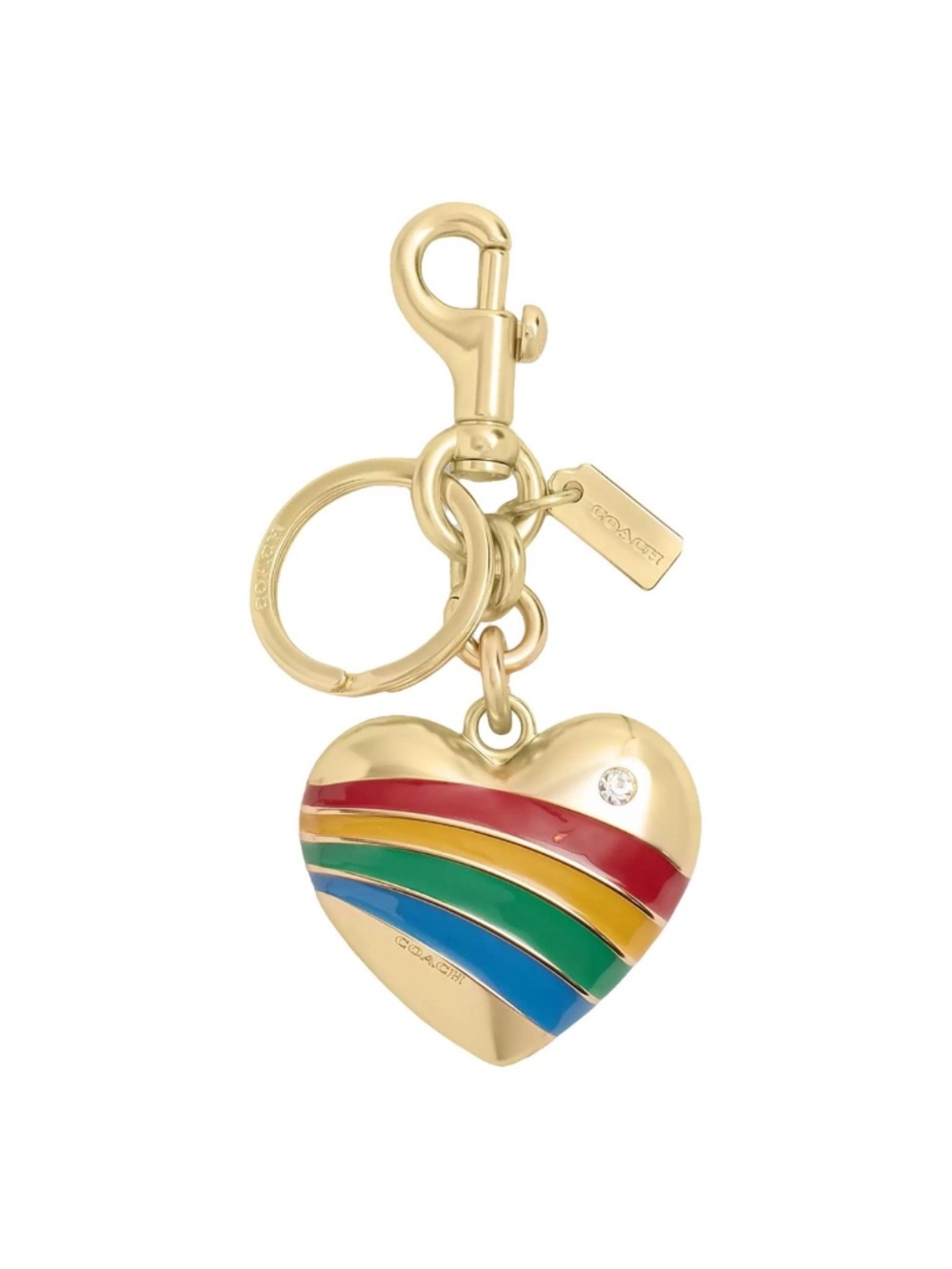 Coach Heart Keychain/Bag Charm (includes branded Coach dust bag) - Picture 1 of 7